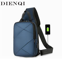DIENQI New Men's Bag for Phone USB Charging Man Anti Theft Shoulder Messenger Chest Pocket Male Summer Short Trip Crossbody Bags 2024 - buy cheap