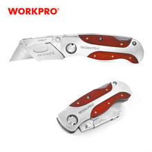 WORKPRO Folding Knife Heavy Duty Knife Pipe Cutter Stainless Steel Utility Knife with Red Rosewood Handle 2024 - buy cheap