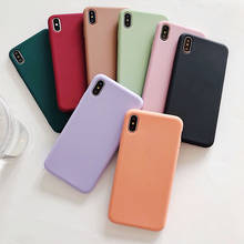 Plain Matte Silicone Phone Case For iPhone X XS Max XR Soft TPU Case For iPhone 8 7 6 6s Plus Back Cover Anti-fall 2024 - buy cheap