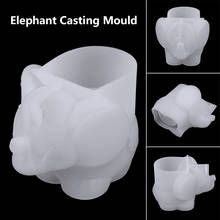 Silicone Elephant Mirror Crystal Making Mold Resin Epoxy Mold Powder Puff Holder Casting Mould Tools Elephant Shape DIY Tools 2024 - buy cheap