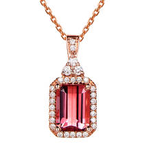 little square ruby gemstones red crystal small pendant necklaces for women diamonds 14k rose gold choker jewelry bijoux bague 2024 - buy cheap