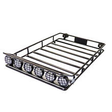 1/10 RC 313 Wheelbase Roof Luggage Rack With LED Spotlight Light for 1:10 Wrangler Tamiya CC01 SCX10 Axial Car Parts 2024 - buy cheap