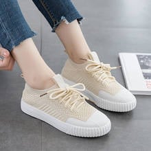 BIMUDUIYU-zapatos planos para mujer, zapatillas transpirables, calcetines tejidos de malla, informales, planos, suaves, para correr 2024 - compra barato