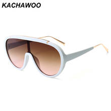 Kachawoo one piece sunglasses women oversized brown white sun glasses mirror lens men accessories 2020 hot sale 2024 - buy cheap