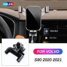 Автомобильный мобильный телефон держатель для Volvo S90 2020 2021, устанавливаемое на вентиляционное отверстие в салоне автомобиля подставка для смартфона GPS крепление с зажимом, стойка для планшета навигатора, аксессуары 2024 - купить недорого