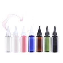 50ml  plastic PET bottle  transparent/black/white  long nose  lid  for lotion/emulsion/toilet water/serum skin care cosmetic 2024 - buy cheap