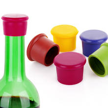 Tapón de silicona para botella de vino, herramientas de cocina y Bar, tapas para bebidas, champán, suministros para el hogar, 5 colores, regalos de Año Nuevo 2024 - compra barato