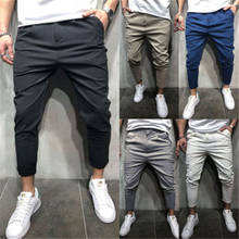 Brand New Gothic Men Casual Pencil Pant Hip Hop Joggers Male Trouser Men Sweatpants Solid Pencil Pants Joggers Hombre 2024 - buy cheap