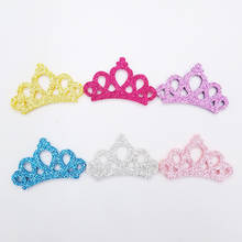 36Pcs/Lot 4.8*2.8CM Glitter Crown Appliques  Padded Patches for DIY Hair Clips Decor Accessories 2024 - buy cheap