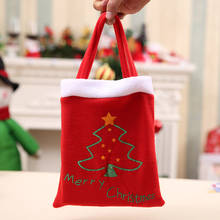 Bolsa de regalo de Feliz Navidad, suministros de decoración para el hogar y Año Nuevo, bolsas de dulces, decoración navideña, 38x21cm 2024 - compra barato