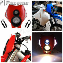 Faro halógeno Universal para motocicleta, luz LED Roja de dos sopletes, todoterreno, Motocross, para Honda XR, CRF, CRM, CRM, 250, 450, 650 2024 - compra barato