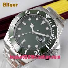 Bliger 43mm Miyota 8215 Automatic Men's watch green Sterile dial Luminous hands green Ceramic Bezel sapphire glass 303 2024 - buy cheap
