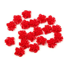 50Pcs Red NOT Hole 16x16mm Resin Flowers Loose Beads Flatback Cabochon Scrapbooking Jewelry Finding Making DIY Accessories 2024 - buy cheap