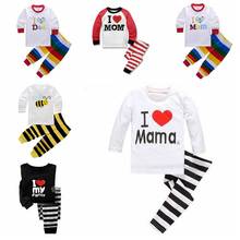 Children Cute Cartoon Homewear Baby Girls Boys Nightwear Pajamas Sleepwear Kids Long Sleeve + Pants Pyjamas Tracksuit Suit 2024 - buy cheap