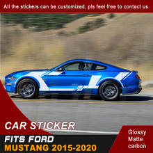 Car Modified Decals Side Body Stripe Graphic Vinyl Scratch Car Stckers Custom Fit For FORD Mustang 2015 2016 2017 2018 2019 2020 2024 - buy cheap