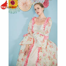 Costumebuy-vestido de baile gótico victoriano de María Antonieta Rococo, vestido de máscaras barrocas de Antonieta, Floral, rosa, hecho a medida 2024 - compra barato
