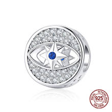 auffik Genuine 925 sterling silver lucky eye dazzling clear CZ beads fit Pandora charm bracelet & necklace pendant gift DIY 2024 - buy cheap