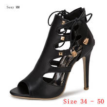 Women Gladiator Sandals High Heels Pumps Summer Shoes Woman High Heel Sandals Plus Size 34 - 40 41 42 43 44 45 46 47 48 49 50 2024 - buy cheap