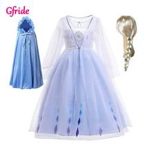 Girls Dress with Long Cloak 90-100 cm Princess Dress up Mesh Sleeve Costumes Halloween Christmas Cosplay Fancy Party Costume 2024 - buy cheap