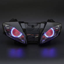 Montaje de proyector de faro personalizado para motocicleta, lámpara de cabeza HID, Ojos de Ángel blancos, Ojos de Demonio Rojo, para Yamaha YZF-R6 2006-2007 2024 - compra barato