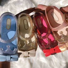 Sandalias de gelatina Mini Melissa para niña, zapatos de playa con corona, antideslizantes, para bebé 2024 - compra barato