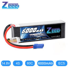 Zeee-batería Lipo de 14,8 V, 60C, 6000mAh, EC5, enchufe de 4S, para avión de control remoto, FPV, barco, coche, camión, helicóptero 2024 - compra barato