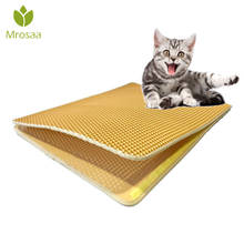 EVA Double Layer Cat Litter Trapping Waterproof Pet Cat Litter Mat Pet Litter Cat Mat Clean Pad Products For Cats Accessories 2024 - buy cheap