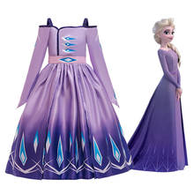 Disney Frozen 2 Cosplay Elsa Anna Princess Dress Festival Party Leisure Summer Girls Dress Snow Queen Fantasy Baby Girl Dresses 2024 - buy cheap