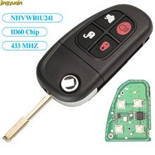 Jingyuqin 5pcs Flip Remote Car Key 433MHZ 4D60 Chip For Jaguar X-Type S-Type 1999-2009 XJ XJR 2002-2008 4 Buttons Fob 2024 - buy cheap