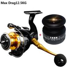 Metal Spinning Fixed Spool Carp Fishing Reels Saltwater Multiplier Coil Drag Max 12KG Lure Wheel  Fish Surfcasting Beach Tackle 2024 - buy cheap