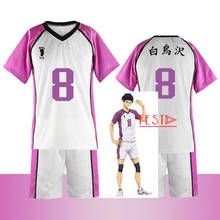 Anime Haikyuu Cosplay Costume Jersey Shiratorizawa Academy Uniforms Summer Goshiki Tsutomu Sportwear T-shirt Breathable Suit 2024 - buy cheap