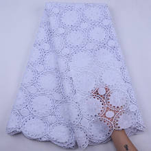 White African Lace Fabric 2020 High Quality Nigeria Guipure Lace Fabric Wedding Water Soluble Cord Lace Fabric With Stones Y1920 2024 - buy cheap