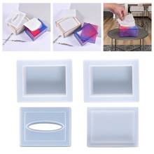 Tissue Box Crystal Epoxy Resin Mold Jewelry Storage Napkin Holder Silicone Mould DIY Crafts Trinket Gift Case Home Decoration Ca 2024 - buy cheap