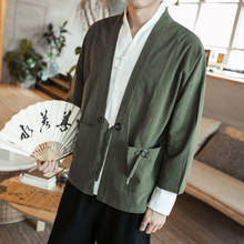 2020 Новое мужское кимоно юката рубашка размера плюс японский стиль мужской кардиган Haori одежда летняя Солнцезащитная блуза 3XL 4XL 5XL 2024 - купить недорого