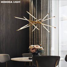 Luxury LED Pendant Lights for Living Dining Room Modern Restuarant Hanging Lightings Black&Gold Wrought Iron Lampes Suspendues 2024 - buy cheap