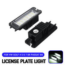 2pc LED License Number Plate Light Lamp For VW GOLF 4 5 6 7 6R Passat B6 CC Lupo Scirocco Polo EOS For Seat Leon 2 3 2024 - buy cheap