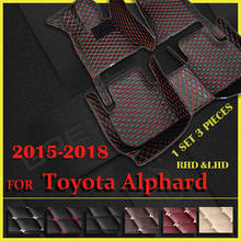 Alfombrillas para coche Toyota Alphard 2015, 2016, 2017, 2018, almohadillas para pies personalizadas, cubierta para alfombra de automóvil 2024 - compra barato