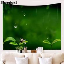 Tapiz de pared con estampado de paisaje verde, decoraciones para el hogar, tapices colgantes de pared para sala de estar, dormitorio, decoración Bohemia para el hogar 2024 - compra barato