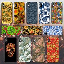 Khokhloma Russian Pattern Flower Phone Case for iPhone 11 12 pro MINI XS MAX 8 7 6 6S Plus X 5S SE 2020 XR 2024 - buy cheap