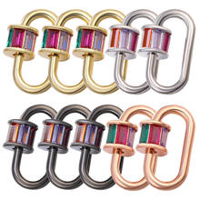 DIY Necklace oval Heart Shape Carabiner Lock Screw Clasps Accessories For Handmade Mesh Chains Pendant Jewelry Making Supplies 2024 - buy cheap