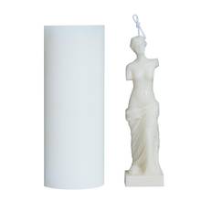 Molde de silicona de arte nórdico para fabricación de velas, molde de silicona para fabricación de velas, diosa de Venus, con forma humana 2024 - compra barato