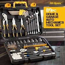 Hi-Spec 89pc Mechanic's Hand Tool Kit Set of Tools for Auto 1/2 1/4 Professional Socket Wrench Combination Tool Set with Toolbox 2024 - buy cheap