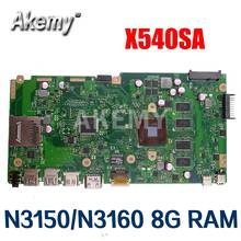 Placa base Amazoon X540SA para portátil para For Asus VivoBook X540SA X540S X540 F540S placa base original de Prueba 8G RAM N3150/N3160 CPU 2024 - compra barato