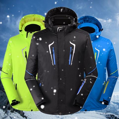 Мужская лыжная куртка ветрозащитная Водонепроницаемая зимняя утепленная куртка для катания на лыжах Мужская теплая зимняя куртка для сноубординга GCC041 2022 - купить недорого