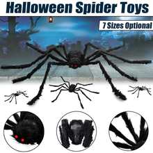 Horror Giant Black Plush Spider Halloween Party Decoration Props Kids Children Toys Haunted House Decor Halloween Hanging Decor 2024 - buy cheap