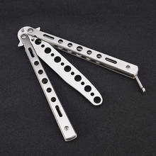 Knife Practice Training Folding Knife Stainless Steel Butterfly Knife No Edge Folding Portable Tool for Outdoor Camping 2024 - buy cheap