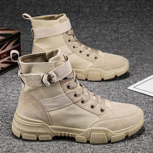 New Men Boots Shoes New Designer Spring Autumn Street Fashion Canvas High Tops Casual Shoes Short Desert Boots 2024 - buy cheap