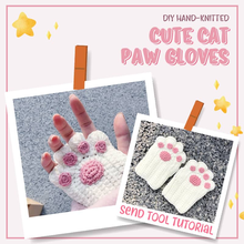 Guantes con Pata de Gato para niña, manoplas de lana tejidas a mano, cálidas, estilo encantador, regalos, para Otoño e Invierno 2024 - compra barato