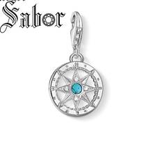 Charm Pendant Compass Autumn Fashion Jewelry Trendy silver plated Gift For Women Men Globetrotters Fit Bracelet thomas 2024 - buy cheap