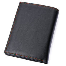 Man Pocket Wallet  Cowhide Leather Men's Bank ID Credit Drive Liscence Card Holder Wallets Zipper Coin Bag Men  Purse 2024 - buy cheap